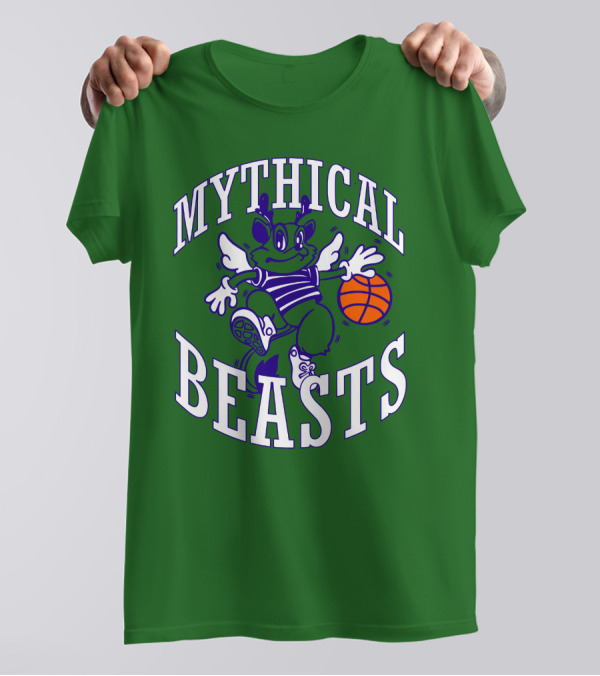 Mythical Beasts 90's B Ball Wings And Hoops T-Shirt