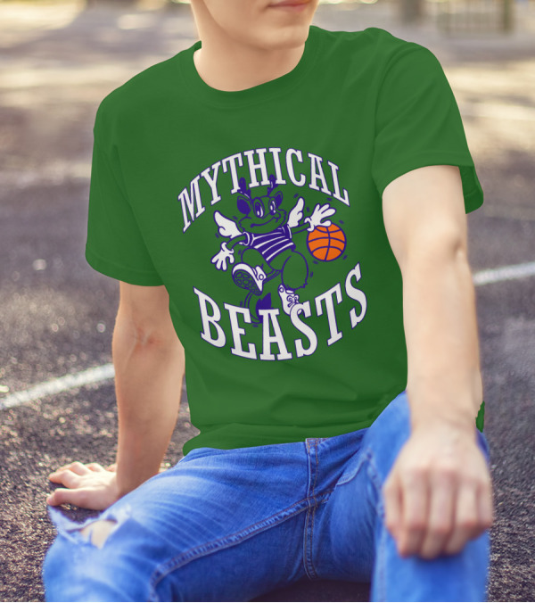 Mythical Beasts 90's B Ball Wings And Hoops T-Shirt