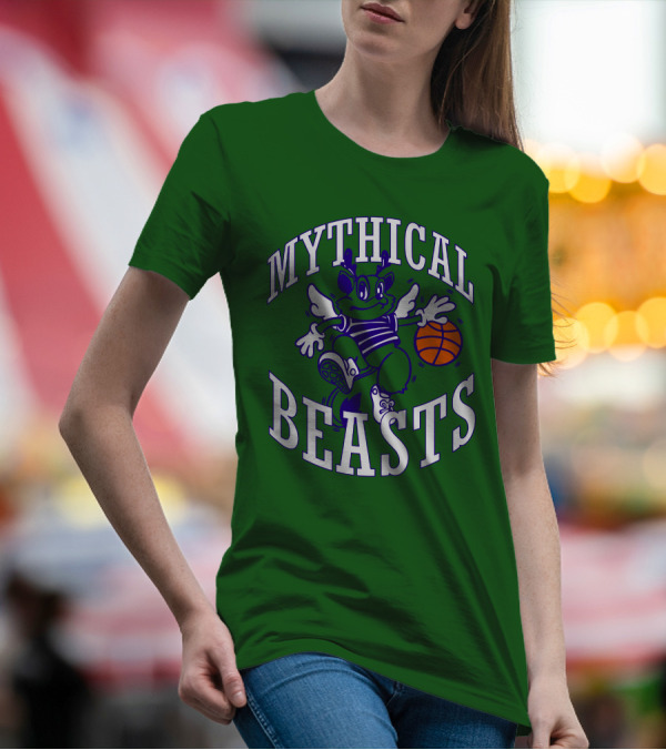Mythical Beasts 90's B Ball Wings And Hoops T-Shirt