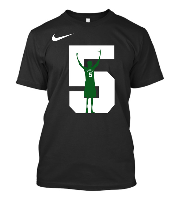 Celtics Garnett 5 Silhouette Tribute On NBC Sports Boston T-Shirt