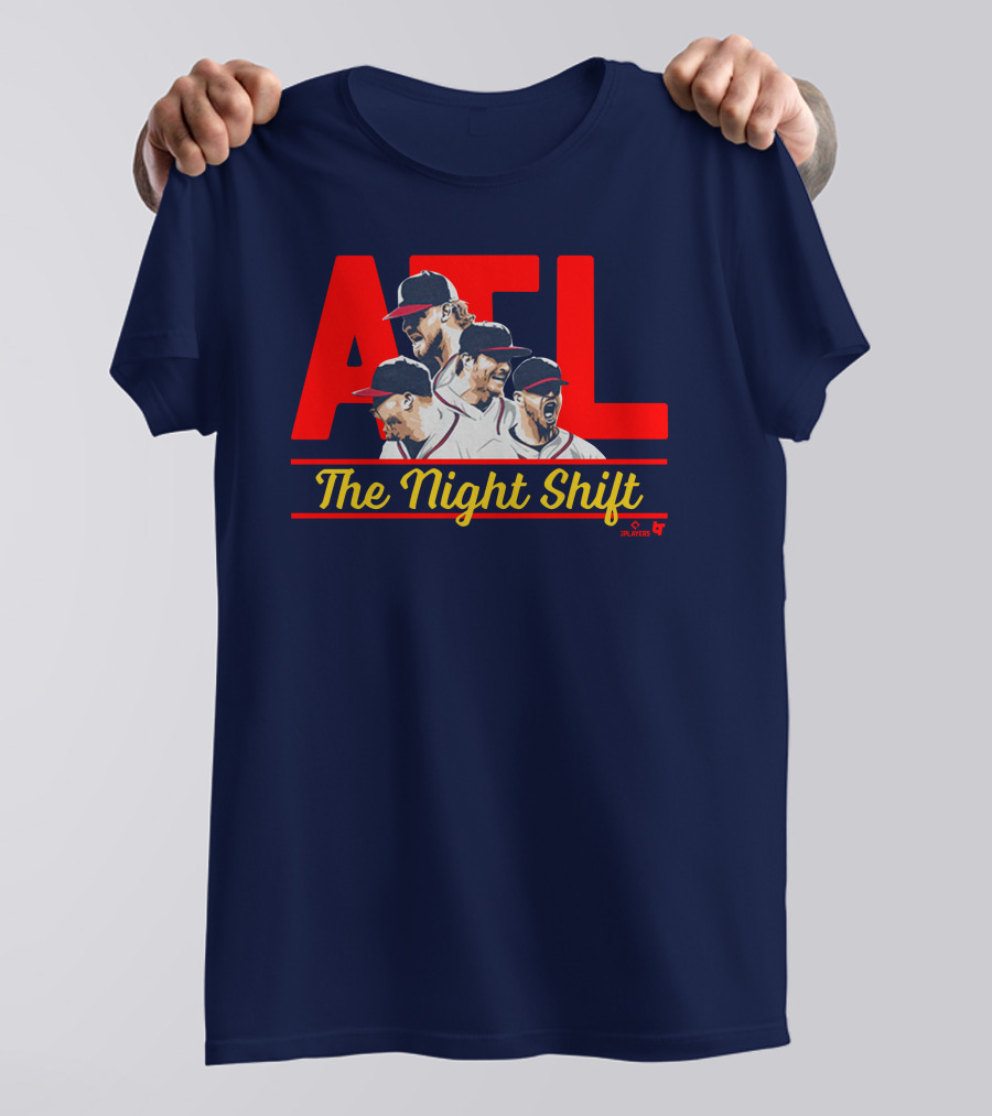 Breakingt Merch Atlanta The Night Shift Mlbpa Licensed ATL Players T-Shirt