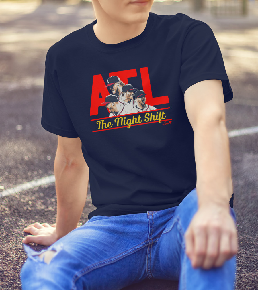 Breakingt Merch Atlanta The Night Shift Mlbpa Licensed ATL Players T-Shirt