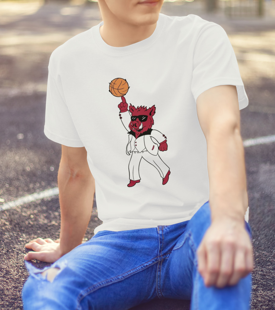 Merch Dancing Hog Basketball Arkansas T-Shirt