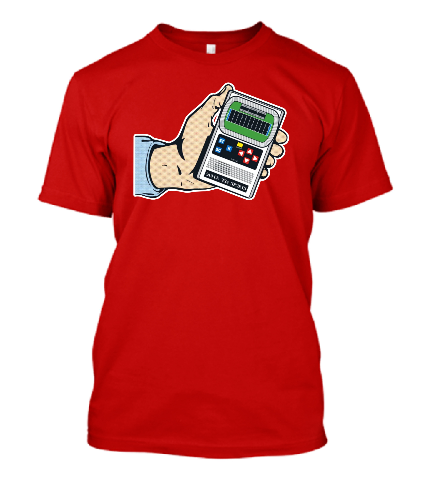 Super70s Sports S7s Handheld Electronic Football Vintage Retro Gaming Nostalgia T-Shirt