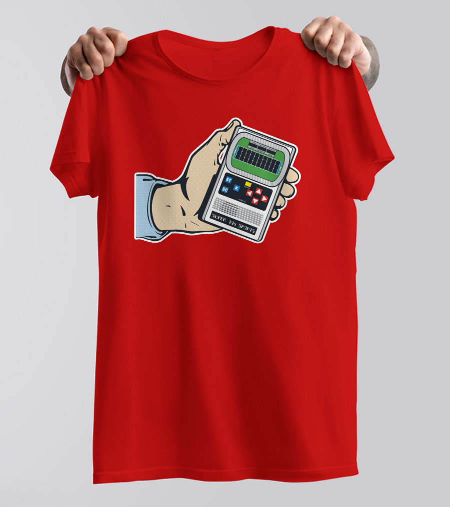 Super70s Sports S7s Handheld Electronic Football Vintage Retro Gaming Nostalgia T-Shirt