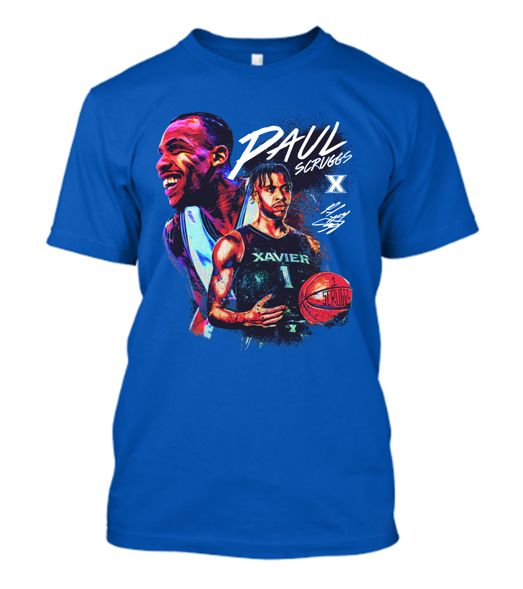 Xavier Basketball Paul Scruggs Player Commemorative Cincy Store Edition T-Shirt