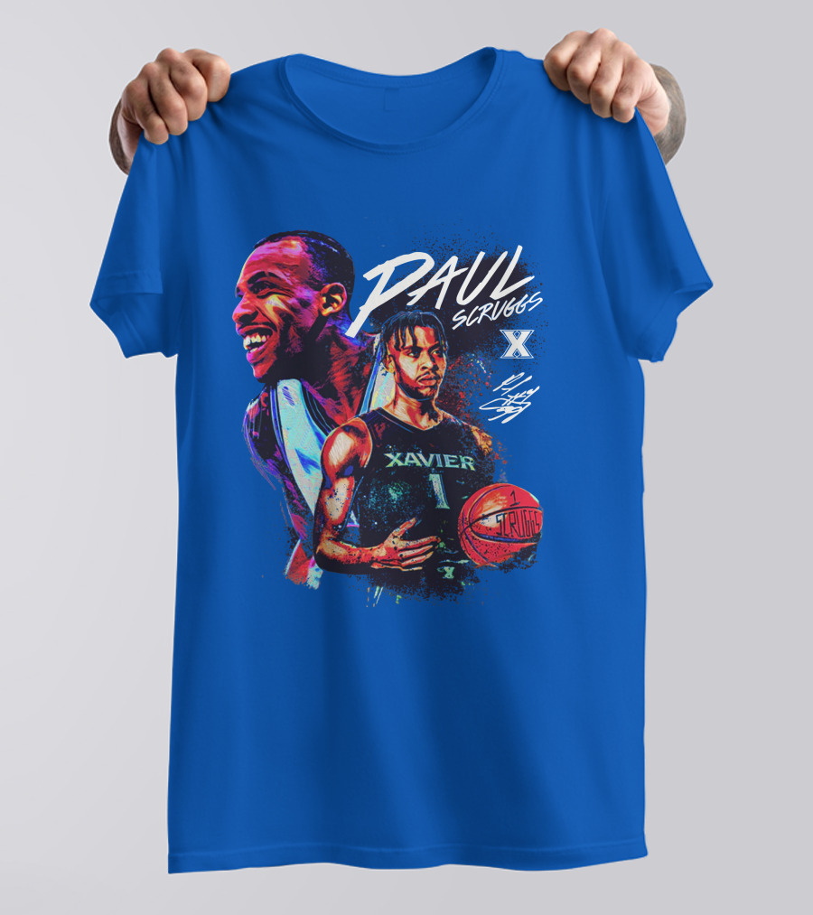 Xavier Basketball Paul Scruggs Player Commemorative Cincy Store Edition T-Shirt
