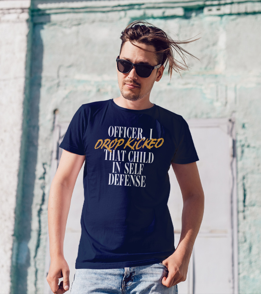 Officer I Drop Kicked That Child In Self Defense Indigo Technoblade Merch T-Shirt