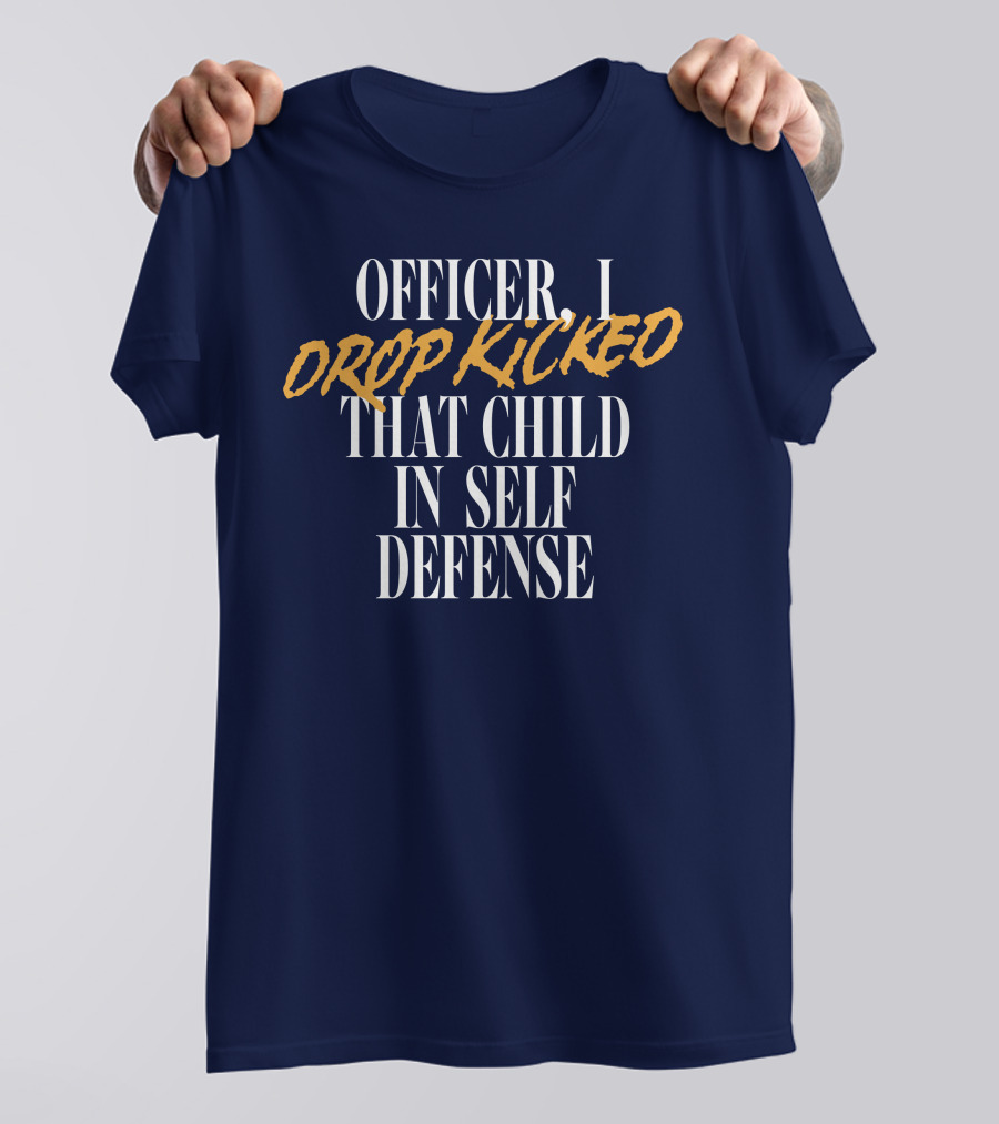 Officer I Drop Kicked That Child In Self Defense Indigo Technoblade Merch T-Shirt