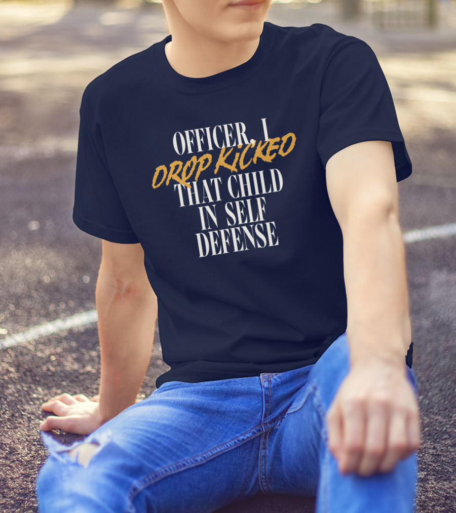 Officer I Drop Kicked That Child In Self Defense Indigo Technoblade Merch T-Shirt