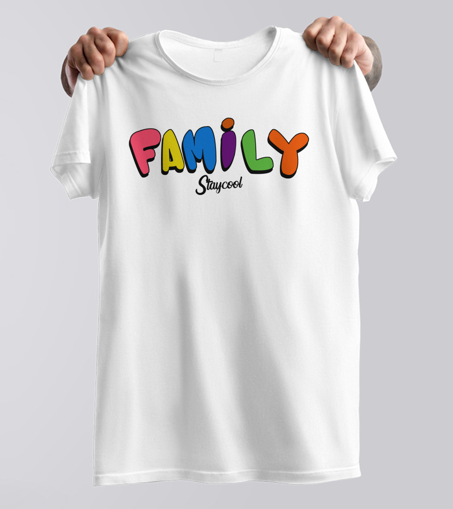 Staycoolnft Family Staycool Colorful Letters T-Shirt