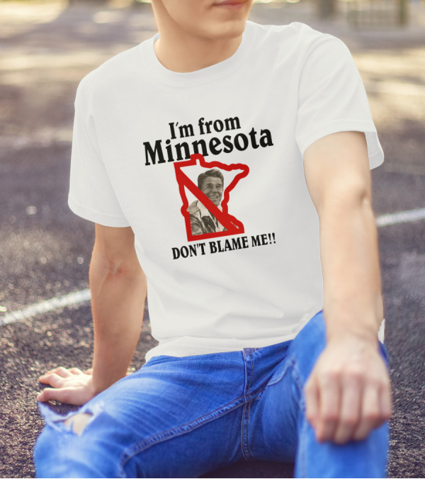 5Starvintage I'm From Minnesota Don't Blame Me Map Outline T-Shirt