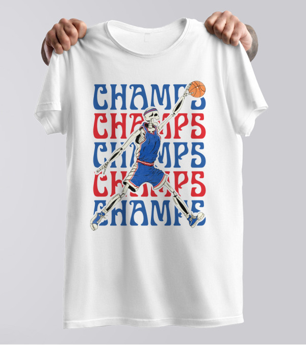 Merch Skeleton Basketball Champs T-Shirt