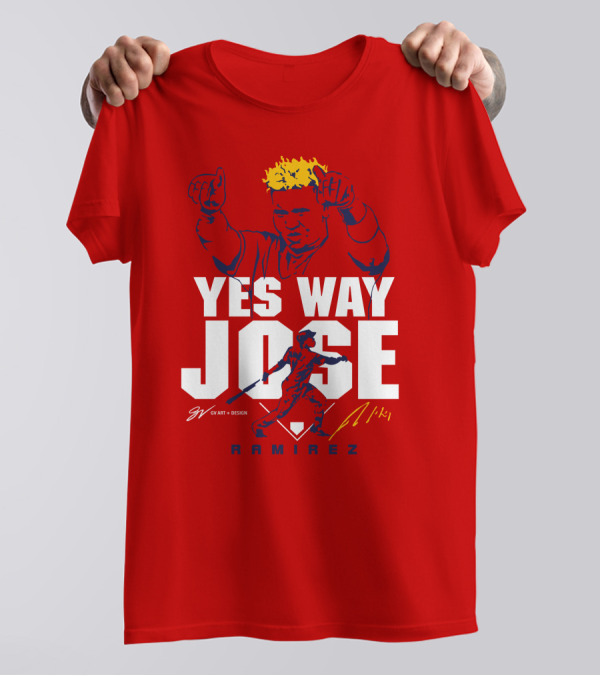 Yes Way Jose Ramirez Cleveland Guardians Nick Karns GV T-Shirt