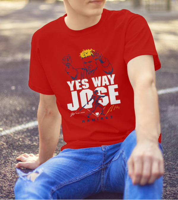 Yes Way Jose Ramirez Cleveland Guardians Nick Karns GV T-Shirt