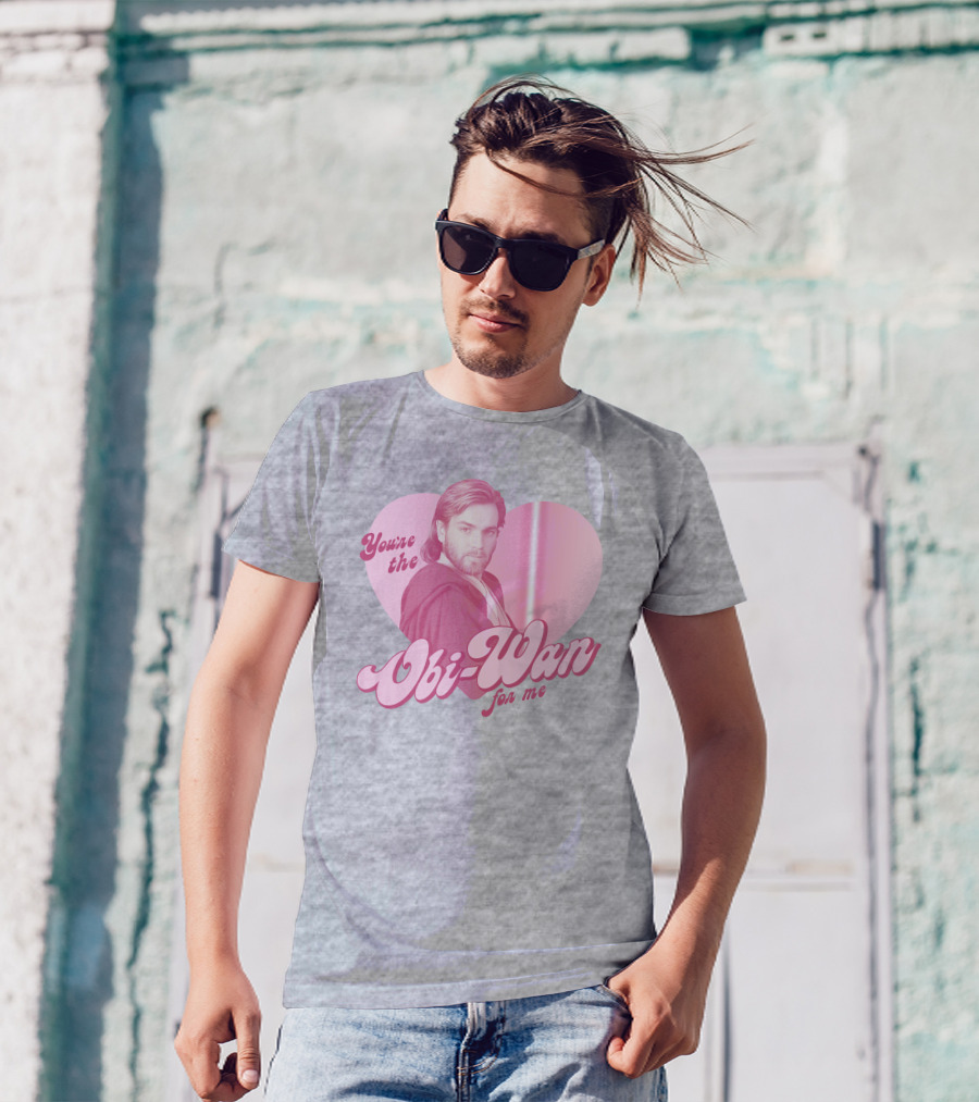 Star Wars Valentine's Day You're The Obi-Wan For Me Pink Heart T-Shirt