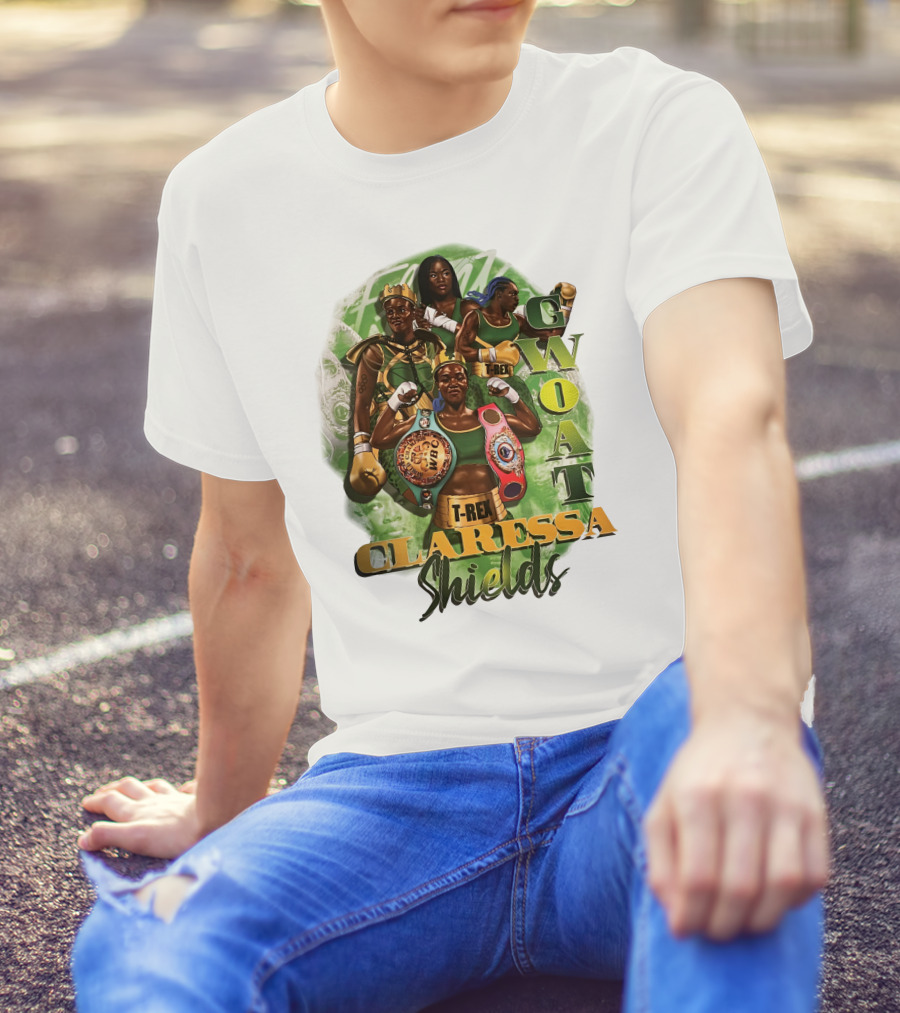 Claressa Shields GWOAT T-Rex Boxing Champion T-Shirt