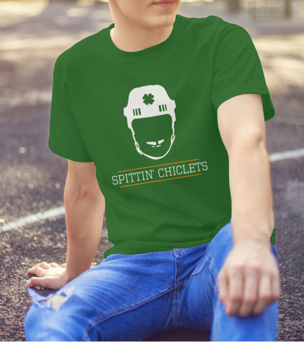 Spittin Chiclets Hockey Helmet Clover Green T-Shirt
