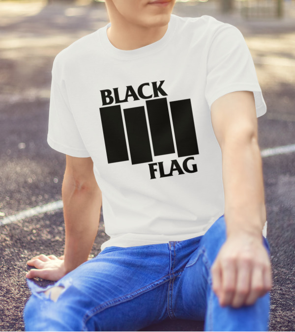 Black Flag Band Iconic Bar T-Shirt