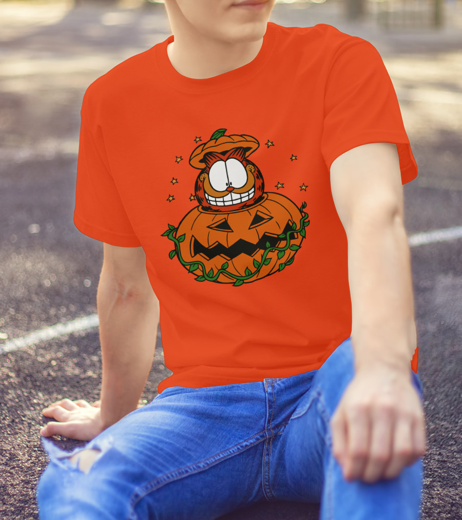 Garfield Jack-O'-Lantern Halloween Pumpkin T-Shirt