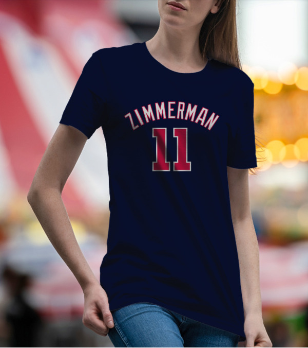 Zimmerman 11 Baseball Jersey Navy Red T-Shirt