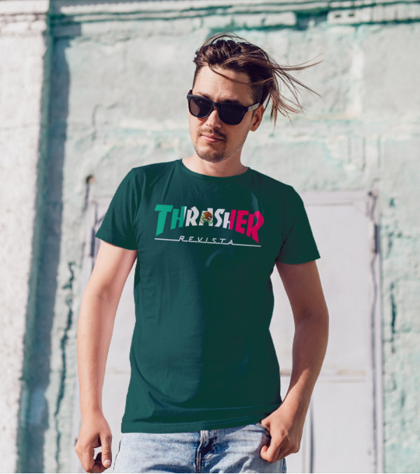 Thrasher Revista Mexican Flag Colors T-Shirt