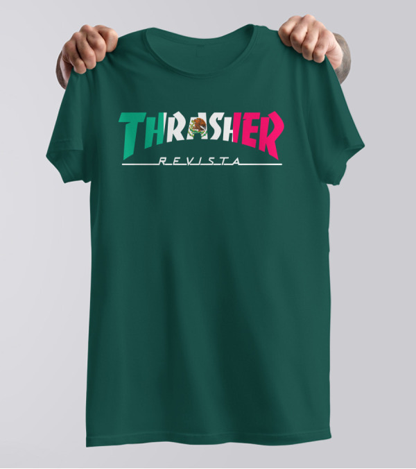 Thrasher Revista Mexican Flag Colors T-Shirt