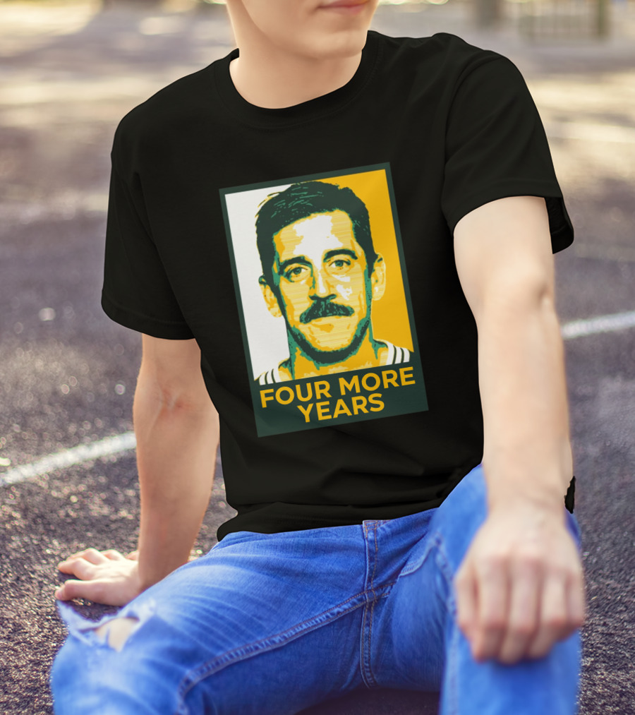 Aaron Rodgers Four More Years Green And Gold T-Shirt