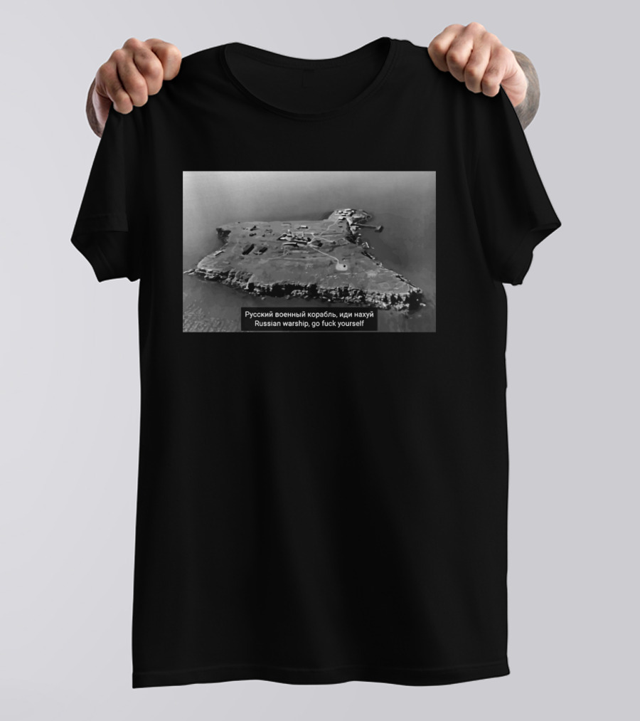 Russian Warship Go F Yourself Snake Island Iconic Phrase T-Shirt