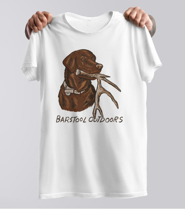 Outdoors Shed Hunting Dog With Antler T-Shirt
