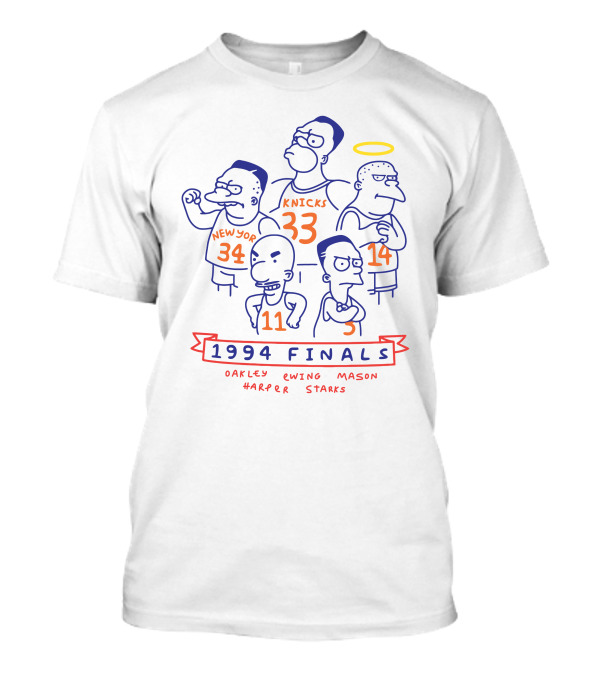 1994 Finals Oakley Ewing Mason Harper Starks Knicks Simpsons T-Shirt