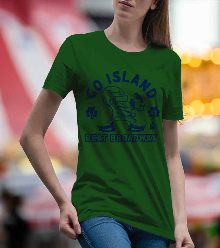 Go Island Beat Broadway NY LI Helmets Yes Men Outfitters T-Shirt