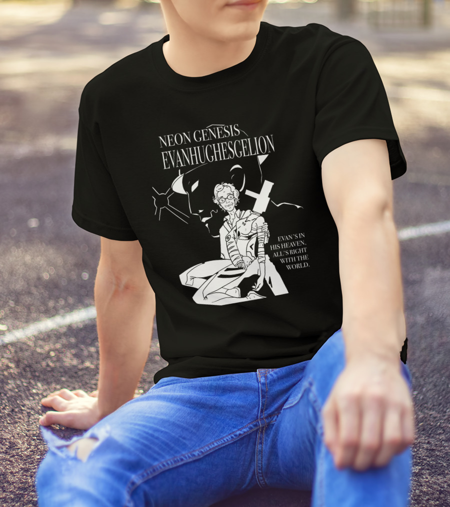 Neon Genesis EvanHughesGelion Evan's In His Heaven All's Right With The World T-Shirt