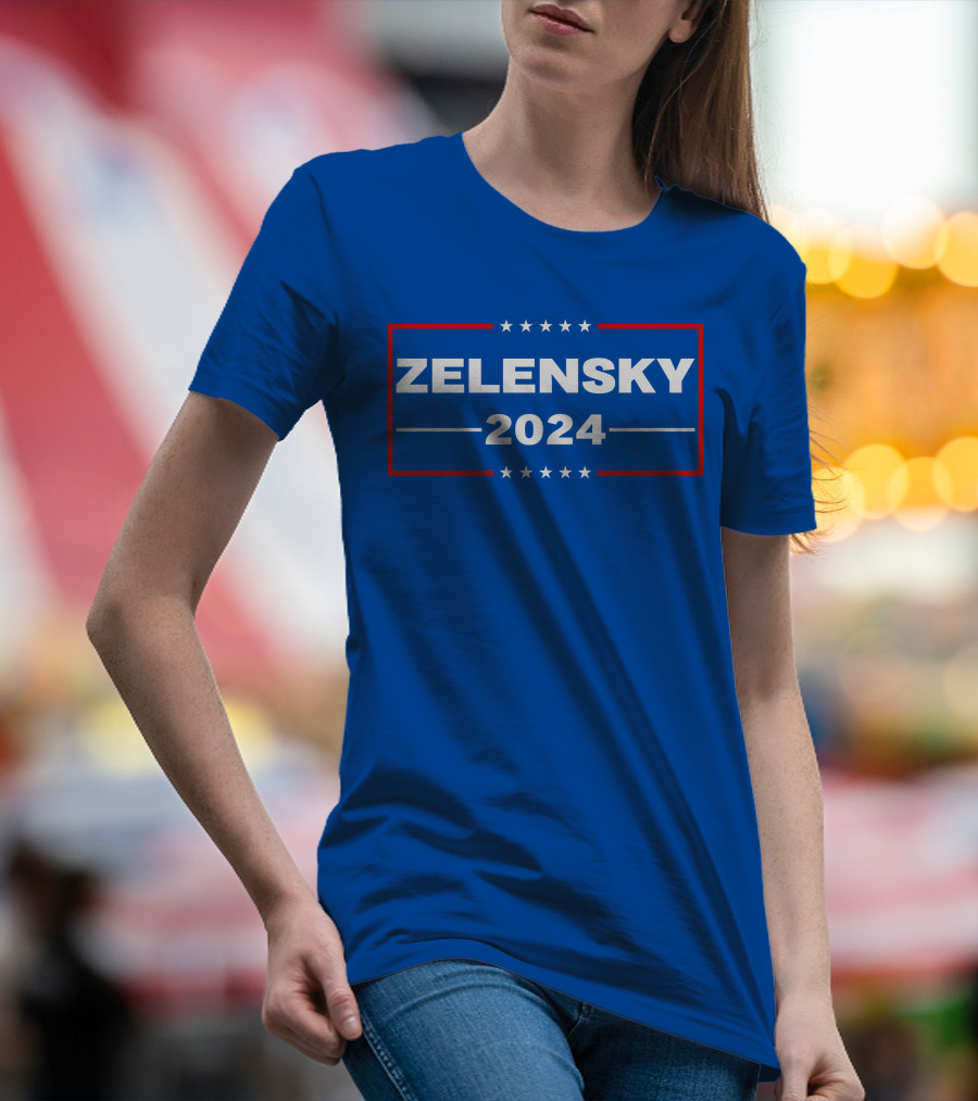Zelensky 2024 Stars And Stripes Blue T-Shirt