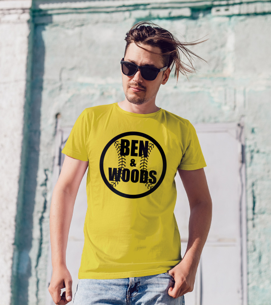 Ben And Woods Baseball Stitching Circle T-Shirt