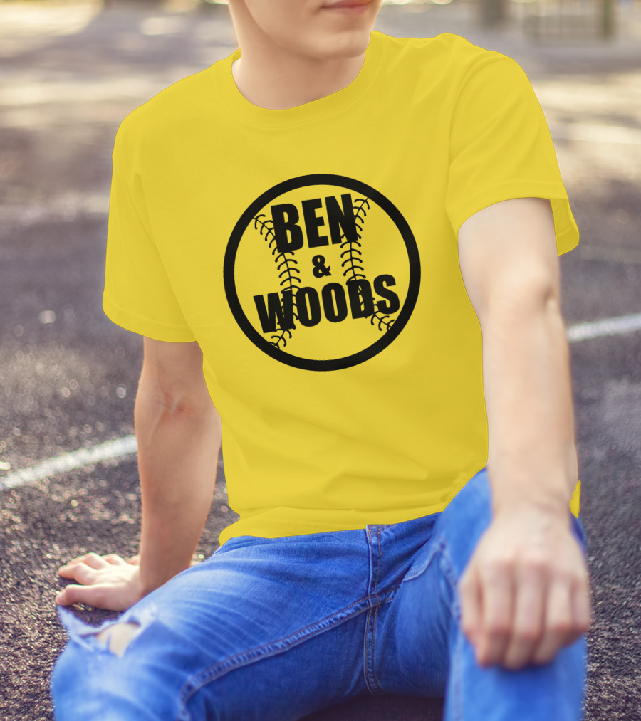 Ben And Woods Baseball Stitching Circle T-Shirt