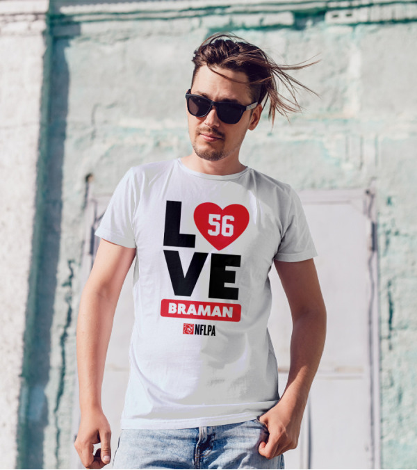 LOVE 56 BRAMAN NFLPA T-Shirt
