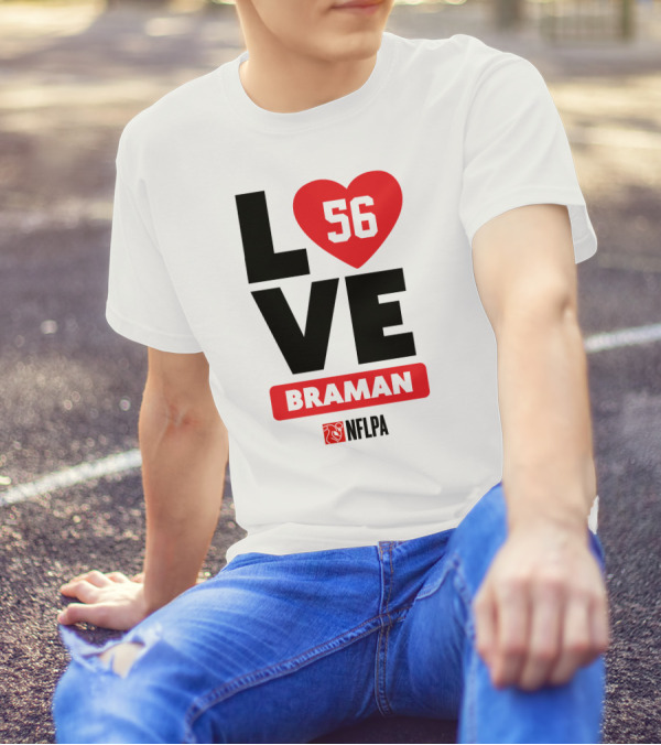LOVE 56 BRAMAN NFLPA T-Shirt