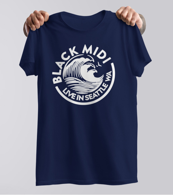 Black Midi Live In Seattle WA Concert Wave T-Shirt