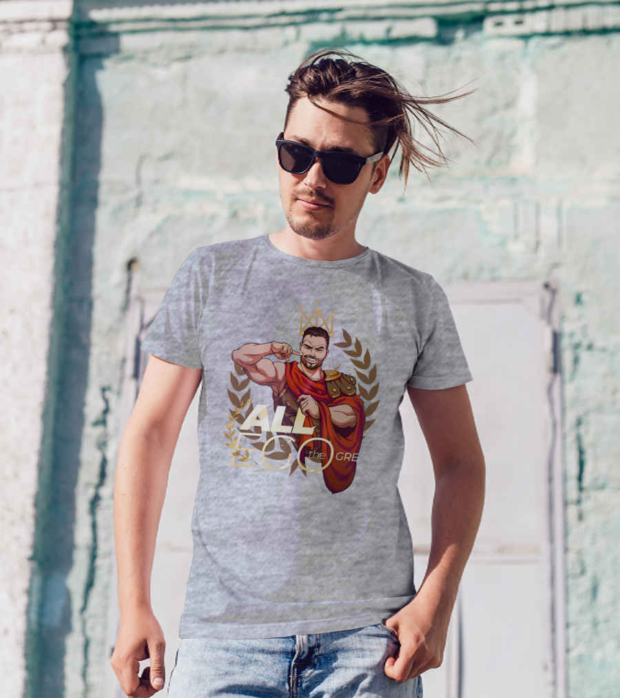 All Ego The Great Greek Warrior With Crown And Laurel Wreath T-Shirt