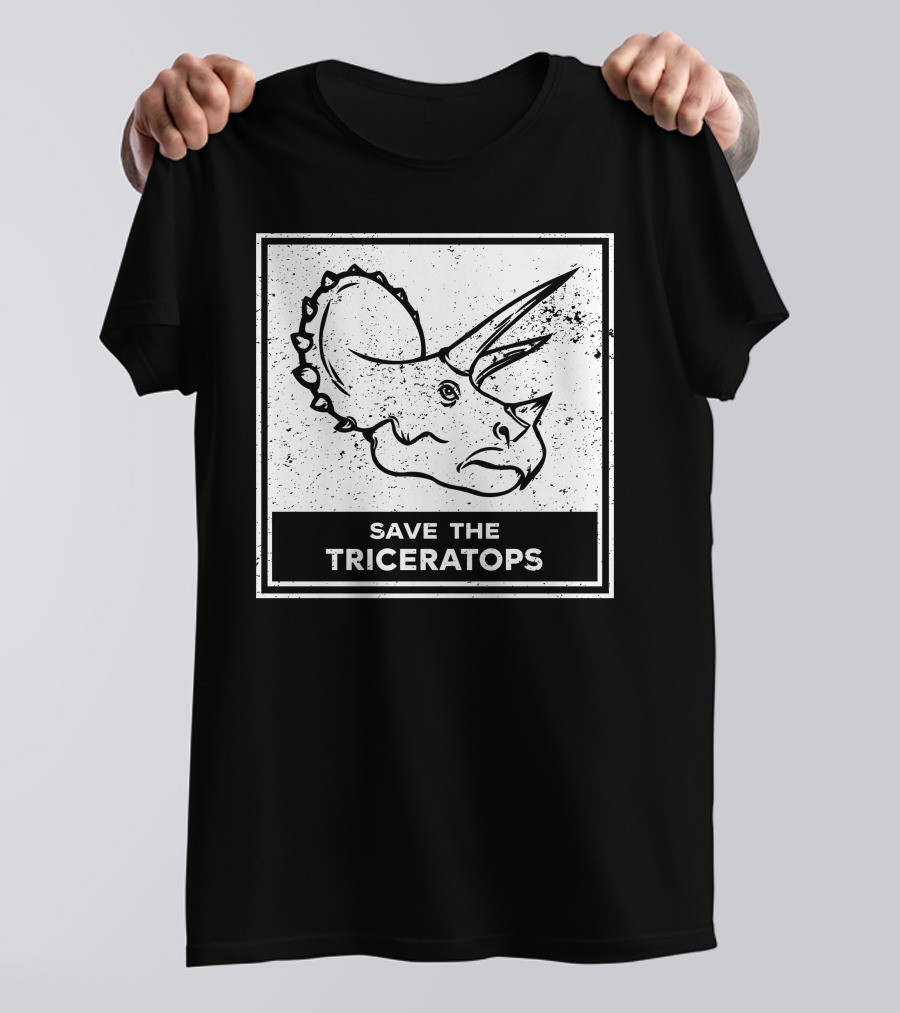 Save The Triceratops Dinosaur Awareness T-Shirt