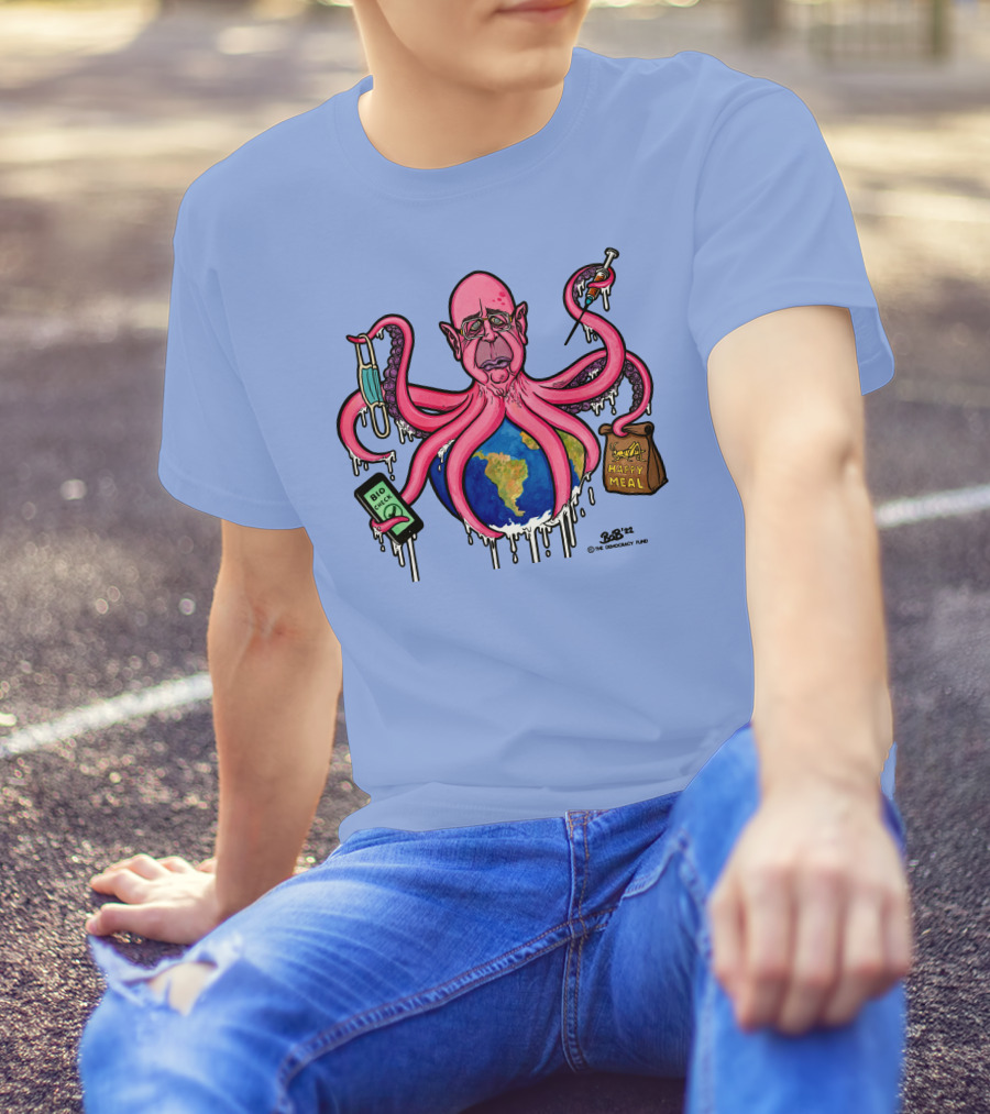 Schwabtopus Earth Bio Check Mask Happy Meal Dripping Syringe T-Shirt
