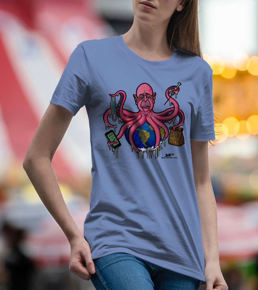Schwabtopus Earth Bio Check Mask Happy Meal Dripping Syringe T-Shirt