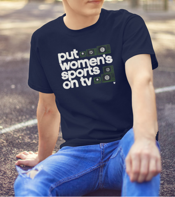 Put Women's Sports On TV Vintage Television T-Shirt