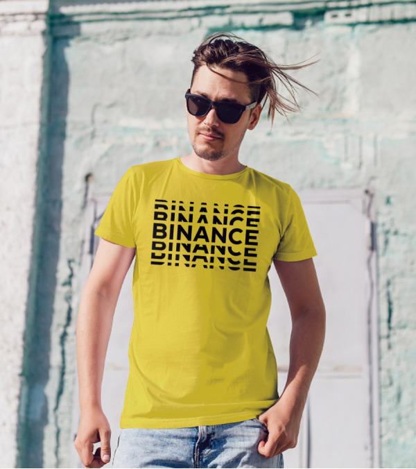 Binance Binance Repeated Bold Text T-Shirt