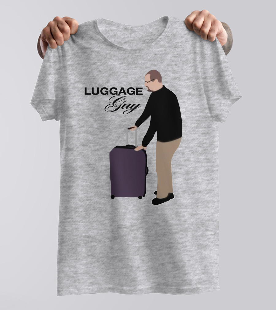 Luggage Guy Barstool Icon With Rolling Suitcase T-Shirt