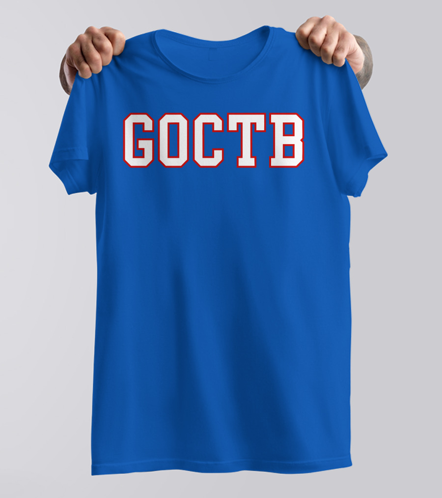 GOCTB 26 S Store Bold Lettering On Blue T-Shirt