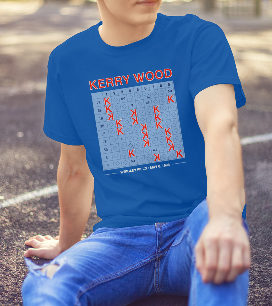 Kerry Wood Wrigley Field 20 Strikeouts May 6 1998 Scorecard T-Shirt