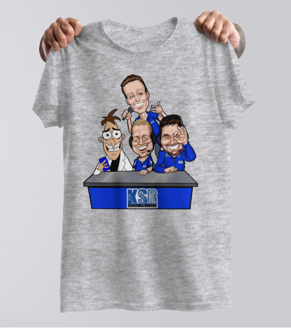BigBlueAndrew Kentucky Sports Radio KSR Cartoon Panel T-Shirt