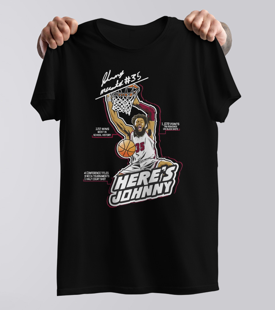 Here's Johnny Mccants #35 Basketball Achievements And Highlights T-Shirt